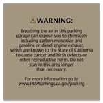 Warning Sign: Enclosed Parking Facilities