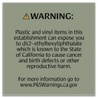 Warning Sign: Plastic and Vinyl