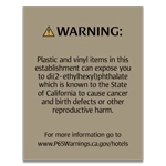 Warning Sign: Plastic and Vinyl
