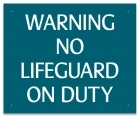 Washington DC No Lifeguard Pool Sign
