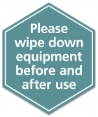 "Wipe Down Equipment" Vinyl Decal