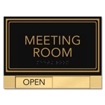 2-Line Common Room Sign w/Sliding Panel