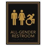 All-Gender Restroom Sign w/Male, Female & Dynamic ISA Symbols
