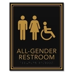 All-Gender Restroom Sign w/Male, Female & ISA Symbols
