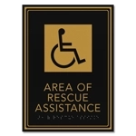 Area of Rescue Assistance Sign