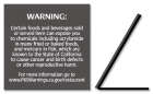 EaselWarning Sign: Foods and Beverages