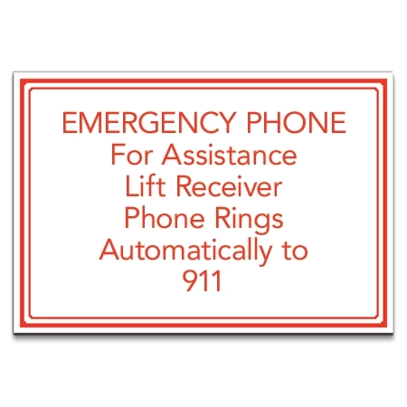 "Emergency Phone... Rings to 911" Sign