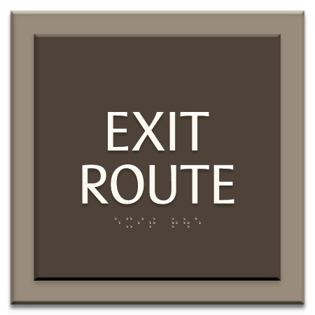"Exit Route" Egress Sign - CA Compliant