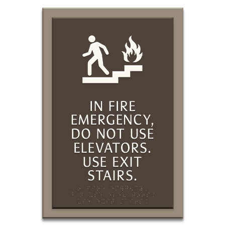 In Fire Emergency, Do Not Use Elevator...