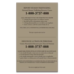 Maryland Code - Human Trafficking Notice - Acrylic Material