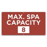 Max. Spa Capacity Sign