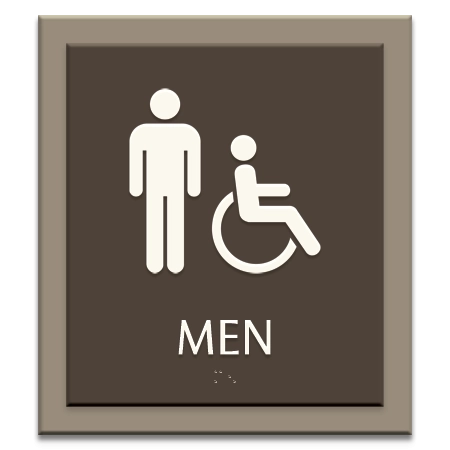 Men Sign w/Male & ISA Symbols