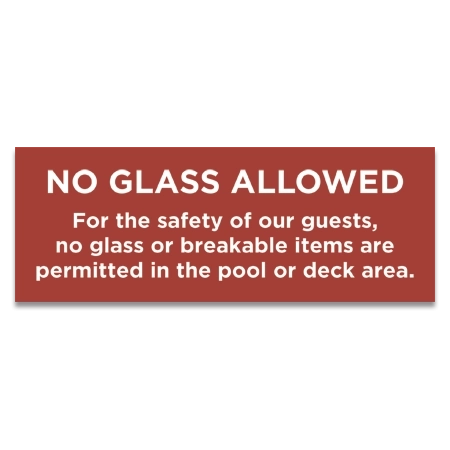 No Glass Allowed Decal