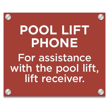 "Pool Lift Phone" Sign