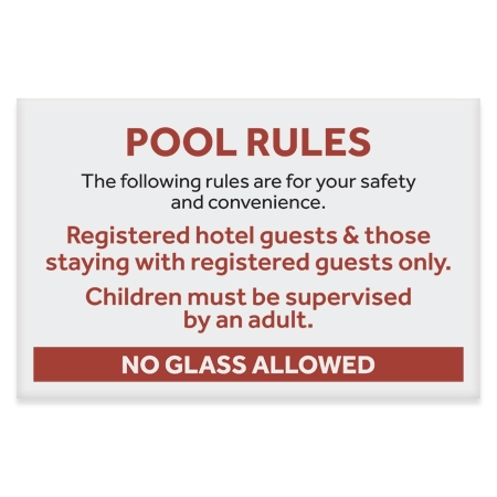 Pool Rules Vinyl Decal