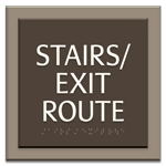 "Stairs/Exit Route" Egress Sign - CA Compliant