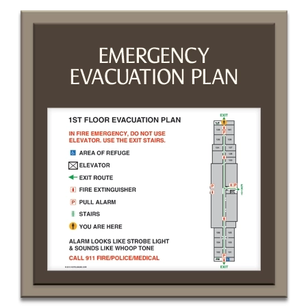 Standard Entrance Evacuation Plans - CA Compliant
