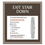 Standard Stairway Evacuation Plans - CA Compliant