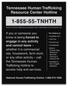 Tennessee Code - Human Trafficking Notice - (Replacements Only) Acrylic Material