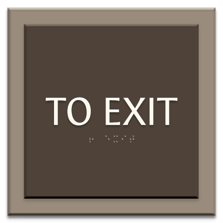 "To Exit" Egress Sign - CA Compliant