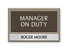 Manager on Duty Signs