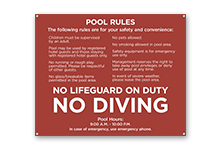 Pool/Gym Signs