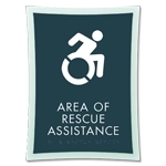 Area of Rescue Assistance Sign - NYC Compliant