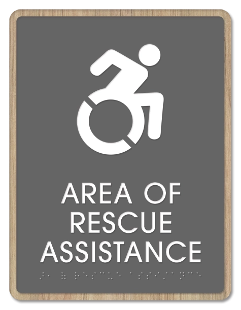 Area of Rescue Assistance Sign - NYC Compliant
