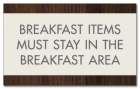Breakfast Area Informational Sign