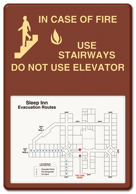 Evacuation Plan Holder / In Fire Emergency...