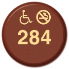 Guest Room Number (Handicap / No Smoking Symbol)