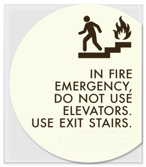 In Fire Emergency, Do Not Use Elevator...