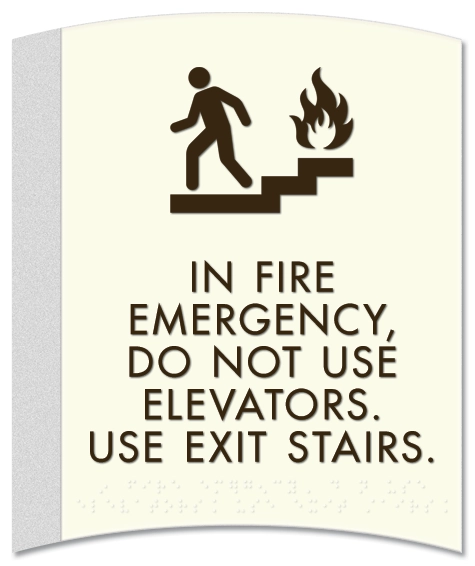 In Fire Emergency, Do Not Use Elevator...