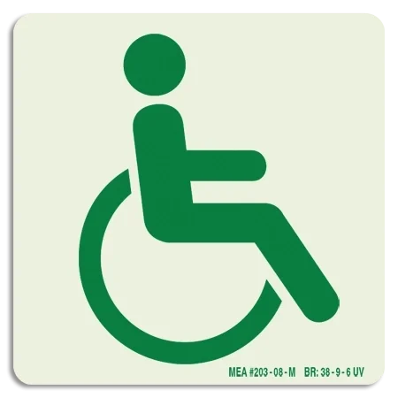 Photoluminescent Accessible Emergency Exit Sign
