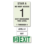 Photoluminescent Stairwell ID (Exit Level) 4 Floors or More