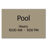 Pool Information Sign