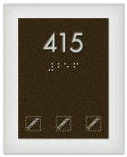 Room Number Sign w/Symbols - Renovated Properties