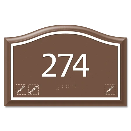 Room Number Sign w/Symbols