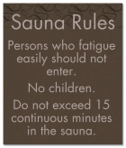 Sauna Rules Sign