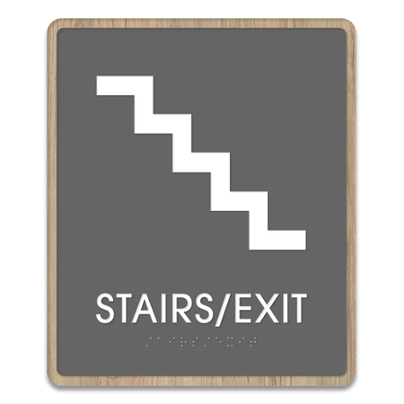 Stairs/Exit Sign w/ Symbol