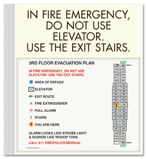 Standard Elevator Evacuation Plans - NYC Compliant