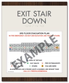 Standard Stairway Evacuation Plans - CA Compliant