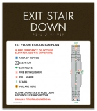 Standard Stairway Evacuation Plans - CA Compliant - Exterior