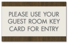 Use Guest Key Card Sign