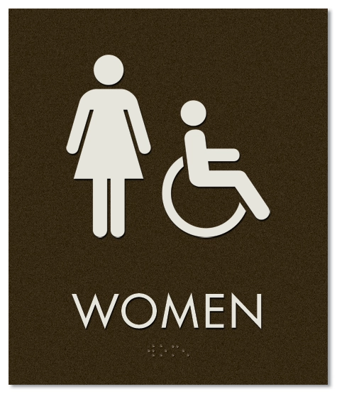 Women Sign w/Female & ISA Symbols - Exterior