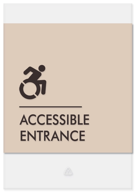 Accessible Entrance Sign w/Dynamic ISA Symbol