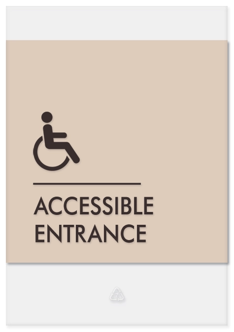 Accessible Entrance Sign w/ISA Symbol