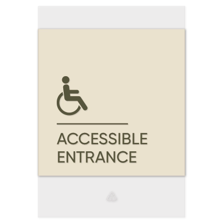 Accessible Entrance Sign w/ISA Symbol
