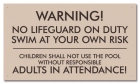 Alabama No Lifeguard Warning Sign