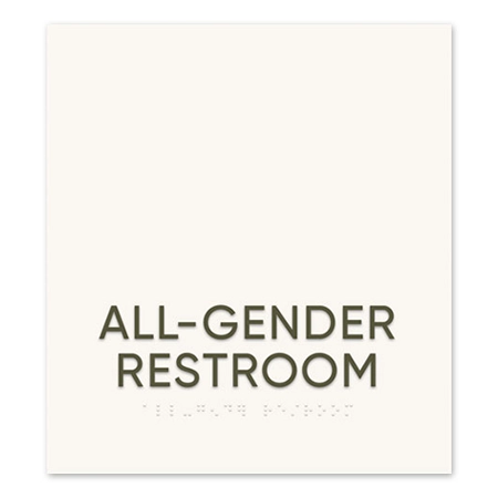 All-Gender Restroom Sign - Back of House